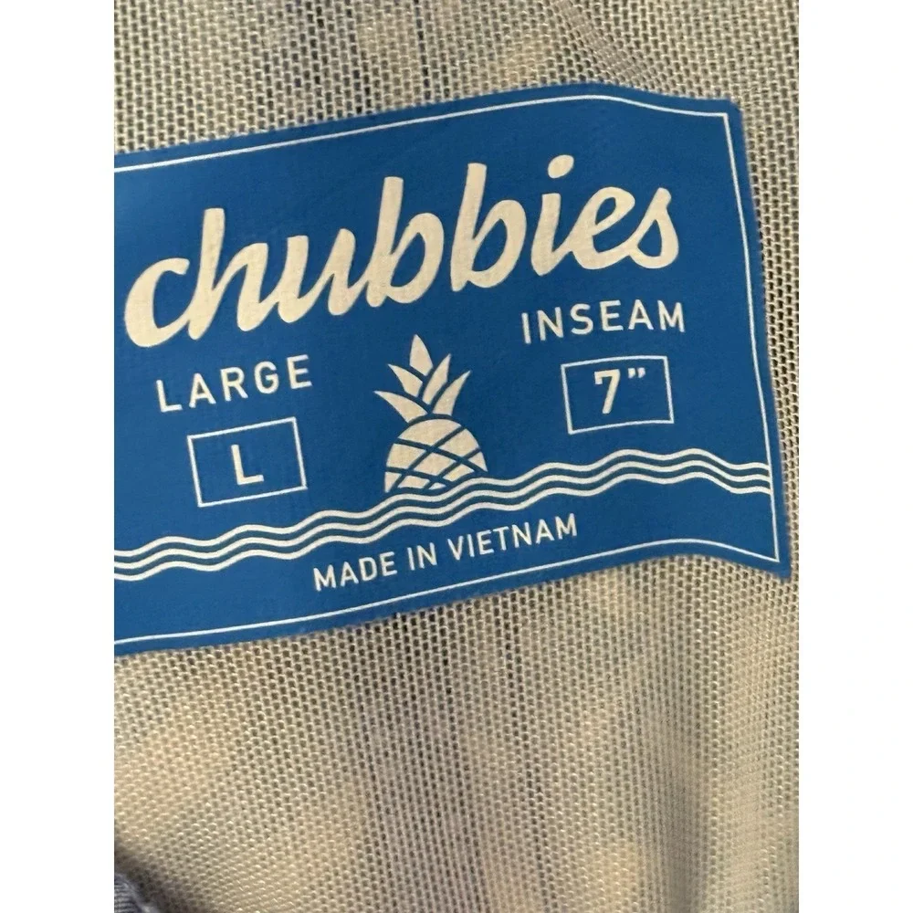 Chubbies Men Chino Shorts Pineapple Blue Drawstring Swim‎ Beach Resort Vacation